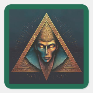 Sticker Carré Crête murale Illuminati