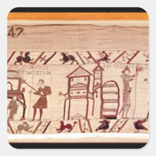 Sticker Carré Creuser les fortifications pour un camp à