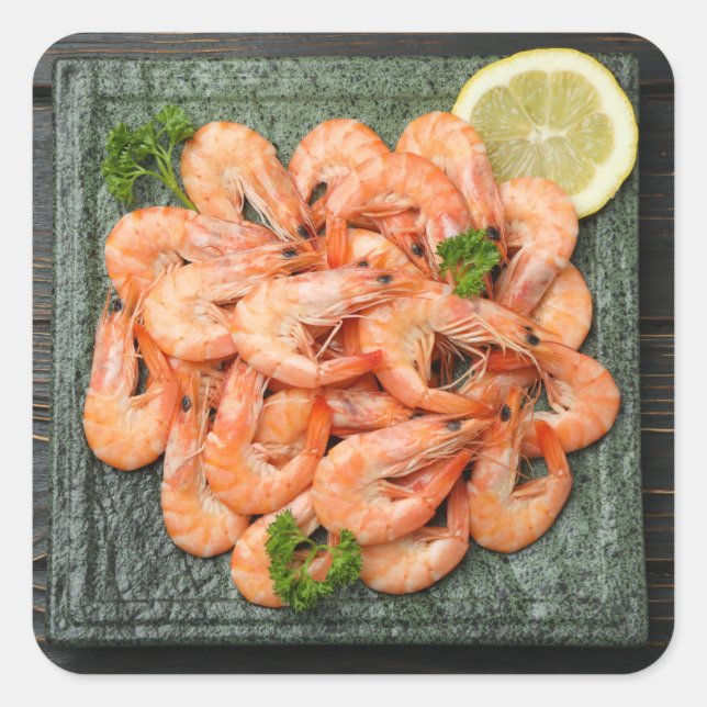 Sticker Carré Crevettes (Devant)