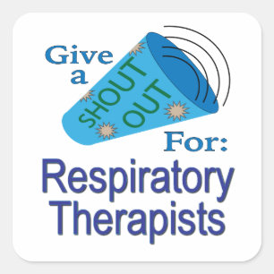 Sticker Carré Criez pour les thérapeutes respiratoires