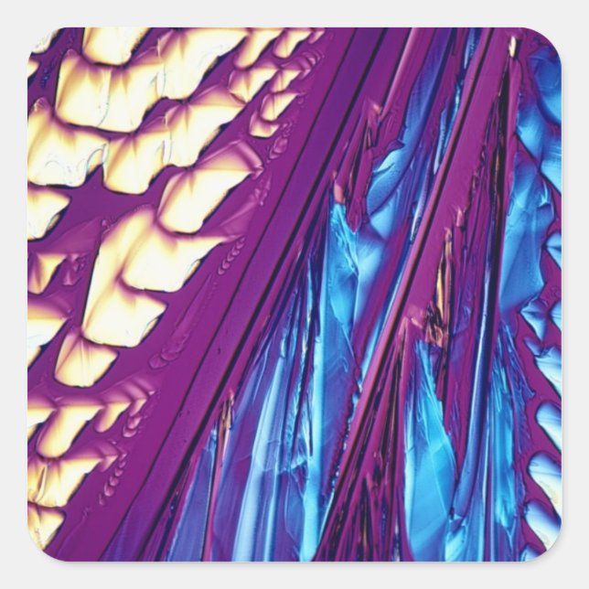 Sticker Carré Cristaux d'acide tartrique (Devant)