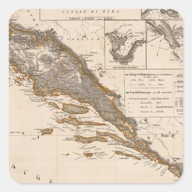 Sticker Carré Croatie (Devant)