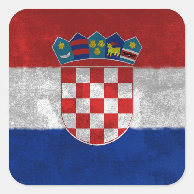 Sticker Carré Croatie (Devant)