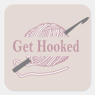 Sticker Carré crochet drôle citation crochet disant