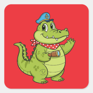 Sticker Carré crocodile