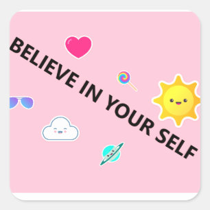Sticker Carré croire