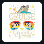 Sticker Carré Croisière 2023 Croisière Vacances<br><div class="desc">Croisière Squad 2023 Croisière Anniversaire Vacances Funny Crew Graphic design Cadeau Carré Sticker Classic Collection.</div>