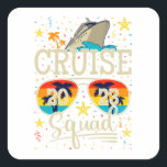 Sticker Carré Croisière 2023 Croisière Vacances<br><div class="desc">Croisière Squad 2023 Croisière Anniversaire Vacances Funny Crew Graphic design Cadeau Carré Sticker Classic Collection.</div>
