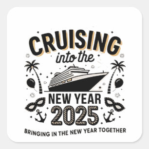 Sticker Carré Croisière 2025 Rassembler les souvenirs de famille