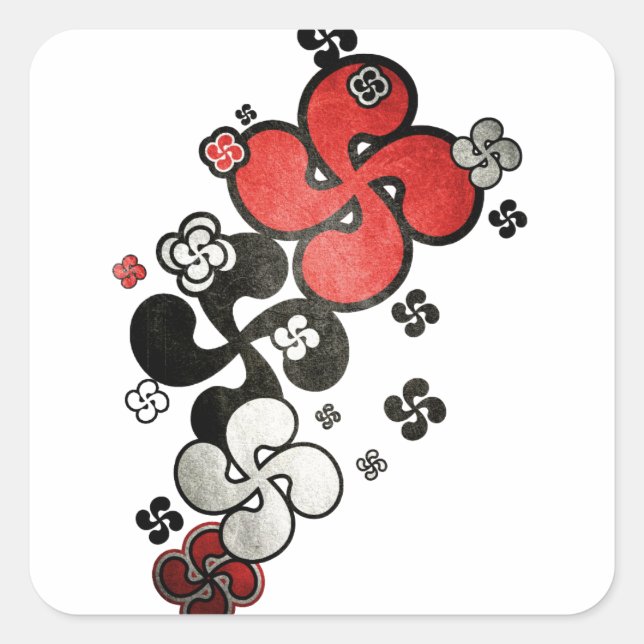 Sticker Carré croix Basque (Devant)