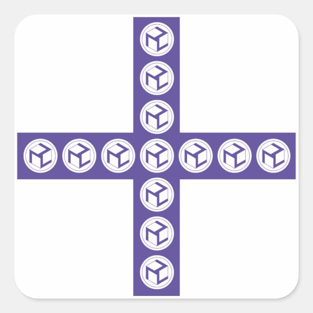 Sticker Carré Croix d'Antahkarana - Antahkarana féminine (Devant)