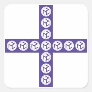 Sticker Carré Croix d'Antahkarana - Antahkarana féminine