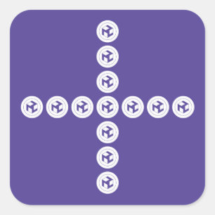 Sticker Carré Croix d'Antahkarana - Antahkarana masculin