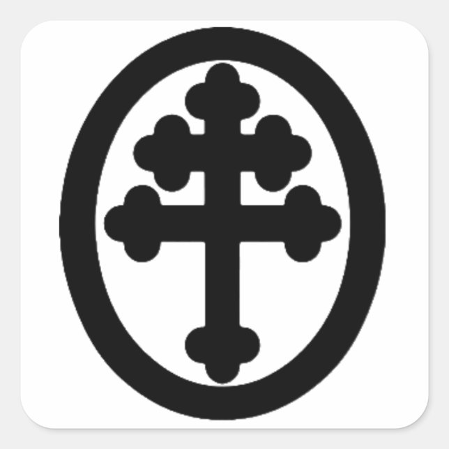 Sticker Carré Croix de Lorraine (Devant)