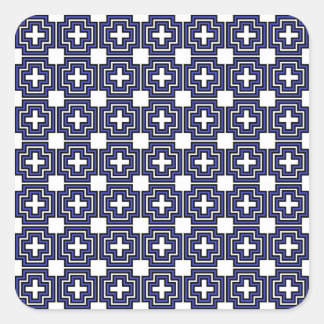 Sticker Carré Croix et bleu Carré
