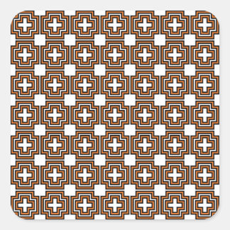 Sticker Carré Croix et Carré Orange