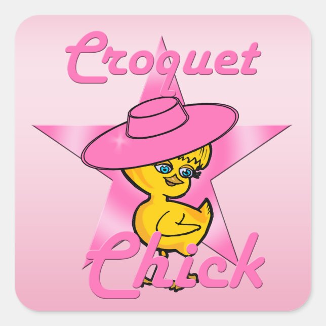Sticker Carré Croquet Chick #8 (Devant)