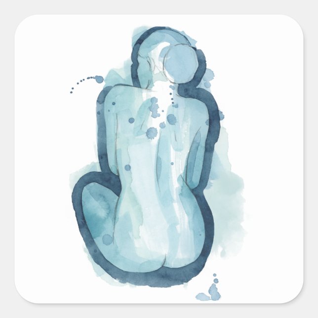 Sticker Carré Croquis Serena (Devant)