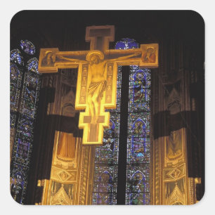 Sticker Carré Crucifix au-dessus du maître-autel de la Santa