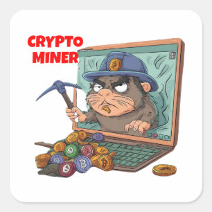Sticker Carré Crypto Miner
