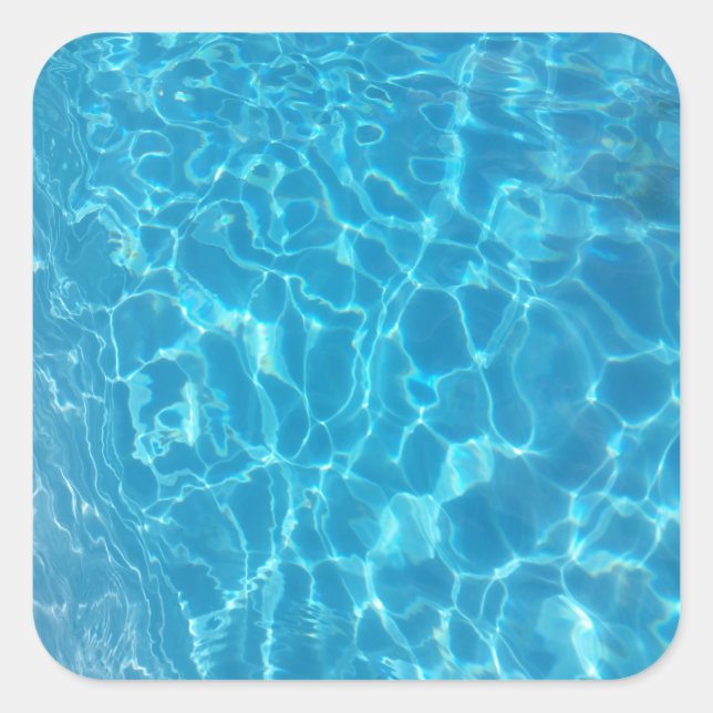 Sticker Carré Crystal Clear Sky Blue Pool Water (Devant)