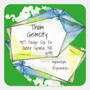 Sticker Carré Crystal Gem Frame pour le Carré d'informations per