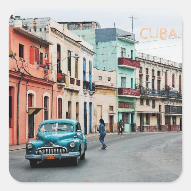Sticker Carré Cuba (Devant)