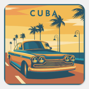 Sticker Carré Cuba