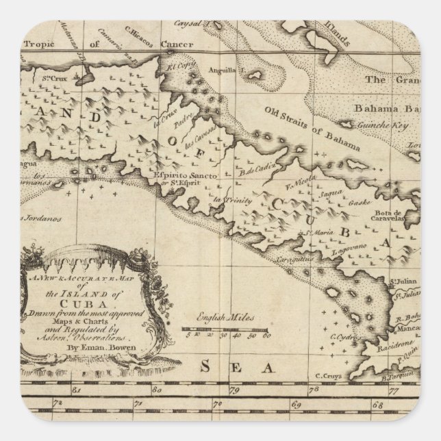 Sticker Carré Cuba 3 (Devant)