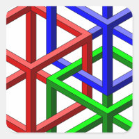 Cubes Impossible Géométrie Illusion Optique