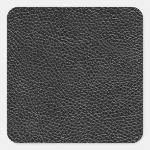 Sticker Carré Cuir noir de Faux