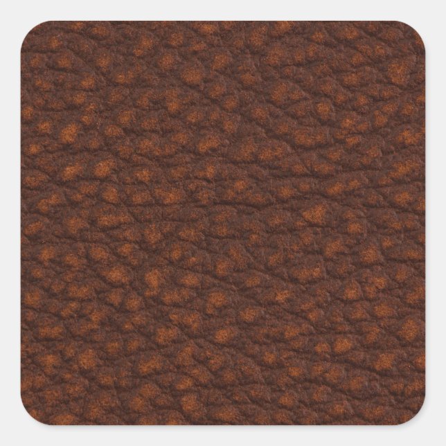 Sticker Carré Cuir rouge (Devant)