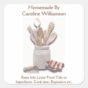 Sticker Carré Cuisine faite maison à partir de la cuisine de bou