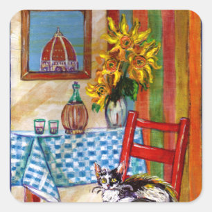 STICKER CARRÉ CUISINE ITALIENNE À FLORENCE