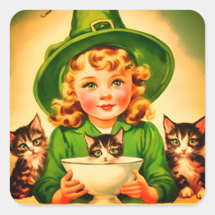 Sticker Carré Cuite d'Halloween vintage no9