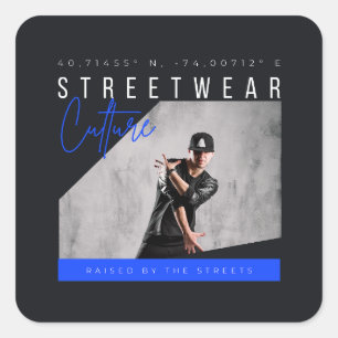 Sticker Carré Culture Streetwear Style de Danse Urbaine