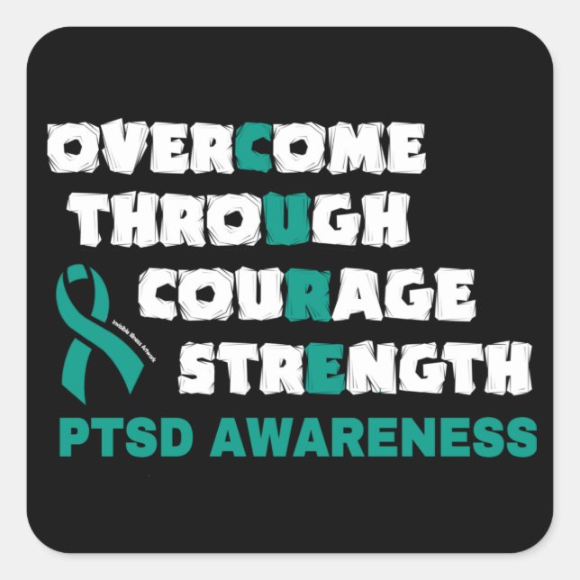 STICKER CARRÉ CURE...PTSD (Devant)