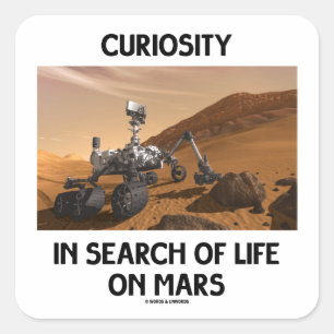 Sticker Carré Curiosité À La Recherche De Vie Sur Mars Martian R