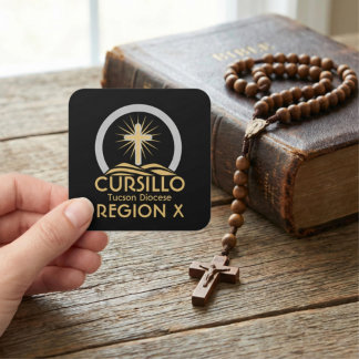 Sticker Carré Cursillo Radiant Cross on Hill Diocese & Region 