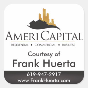 Sticker Carré CUSTOM Real Estate avec l'aimable autorisation de