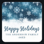 Sticker Carré Custom Winter Wonderland Snowflake White Christmas<br><div class="desc">Ajoutez une touche de magie hivernale à vos cadeaux et décorations de vacances avec notre Sticker Custom Winter Wonderland Snowflake. Cet autocollant carré présente des flocons de neige délicats sur un arrière - plan blanc immaculé, créant un accent fantaisiste et festif. Personnalisez-le avec votre propre message ou nom personnalisé, rendant...</div>