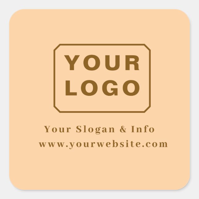 Sticker Carré Customized Your Logo Stylish Minimal Business logo (Devant)