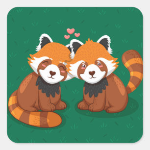 Sticker Carré Cute chat