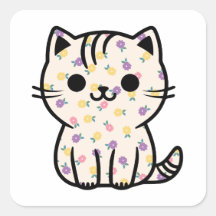 Cute chaton floral