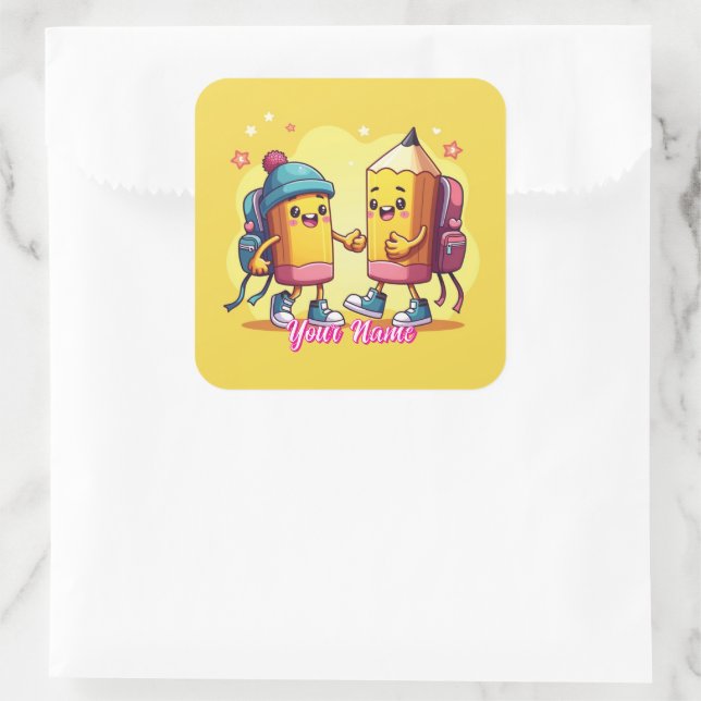 Sticker Carré Cute & Custom School Gear Collection (Sac)