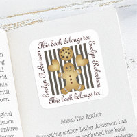 Cute Gingerbread Man Cookie Plaque de réservation