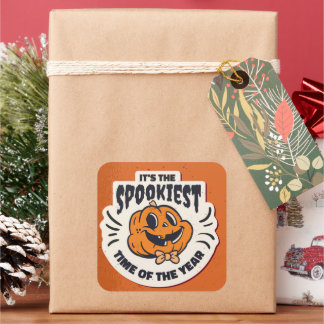 Sticker Carré Cute Halloween Pumpkin