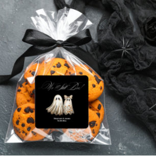 Sticker Carré Cute Halloween thème Mariage Anniversaire Gâteau