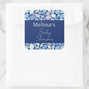 Sticker Carré Cute Pastel Sirène Tear Drop Girly Motif Océan