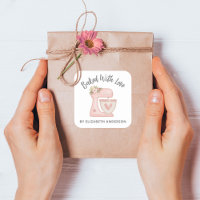 Cute Pink Gâteau Mixer Boulangerie Affaires